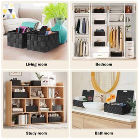 Uvellgift decorative wicker baskets enhance room decor