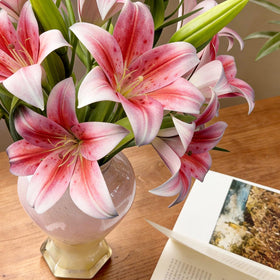 Uven Traoqq lifelike lily petal detail enhances room ambiance.
