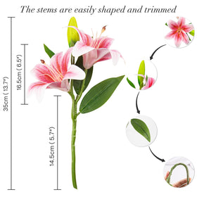 Uven Traoqq lily stems with flexible wire for custom arrangements.