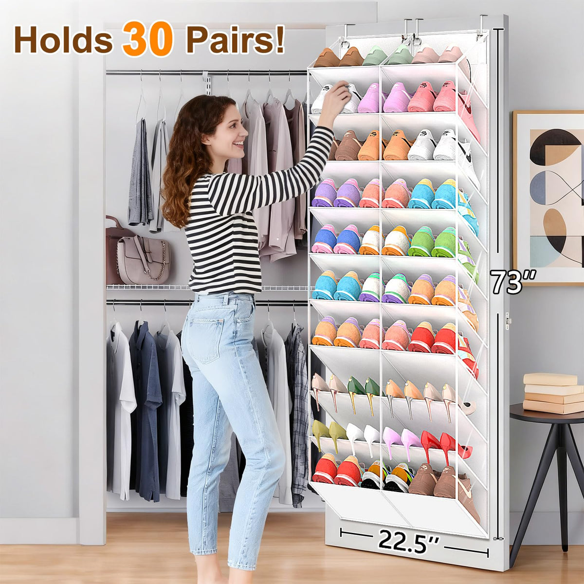 UVIAHOMI 42-percent wider design maximizing shoe storage space