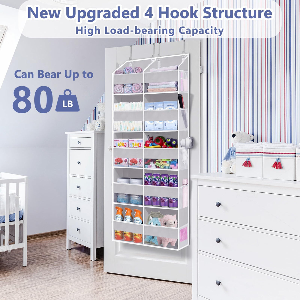UVIAHOMI dimensions 20x57x7 inches illustrating full behind door storage capacity.