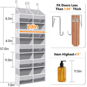 UVIAHOMI door organizer side pockets mesh for easy access.