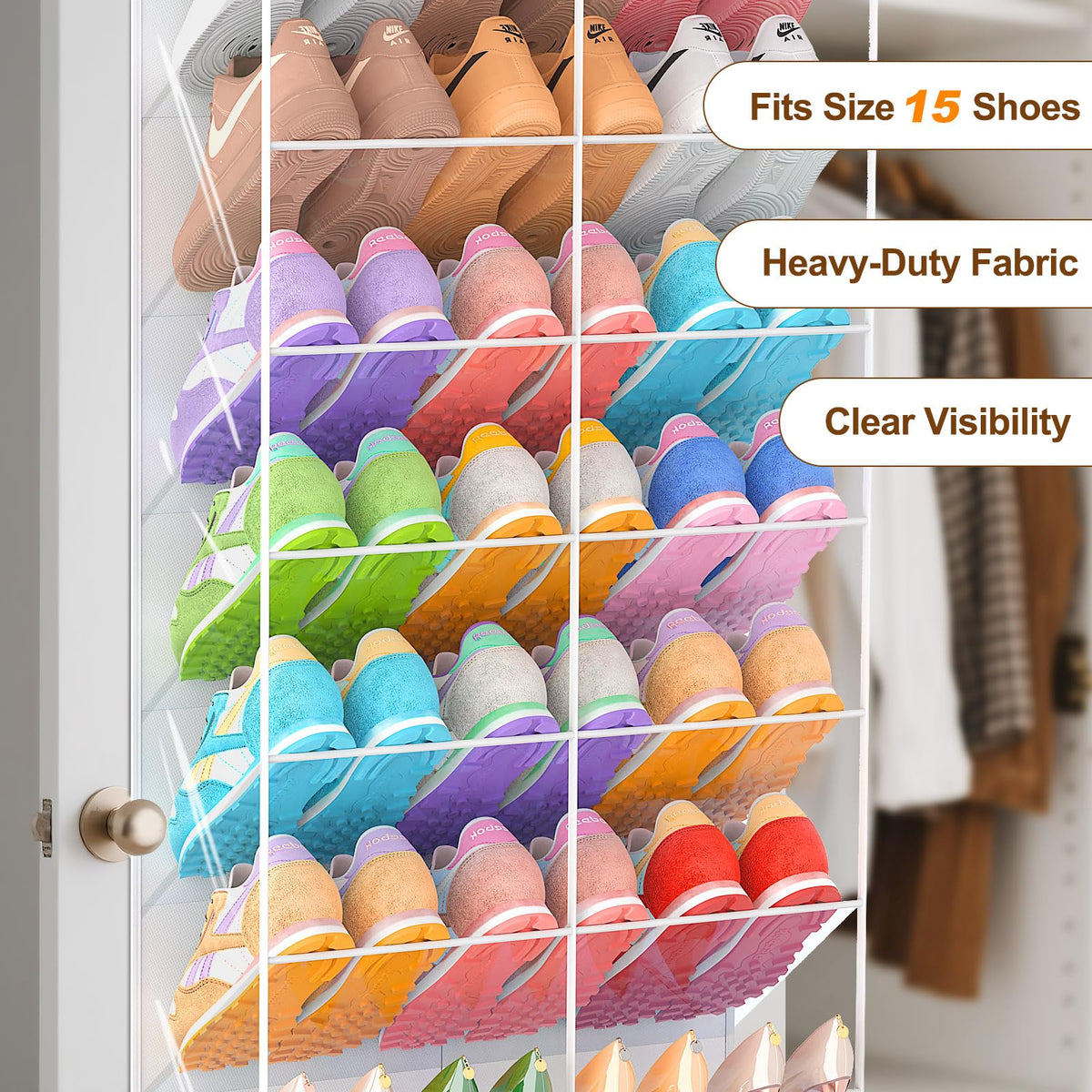 UVIAHOMI fits standard doors 1.37 to 1.98 inches thick