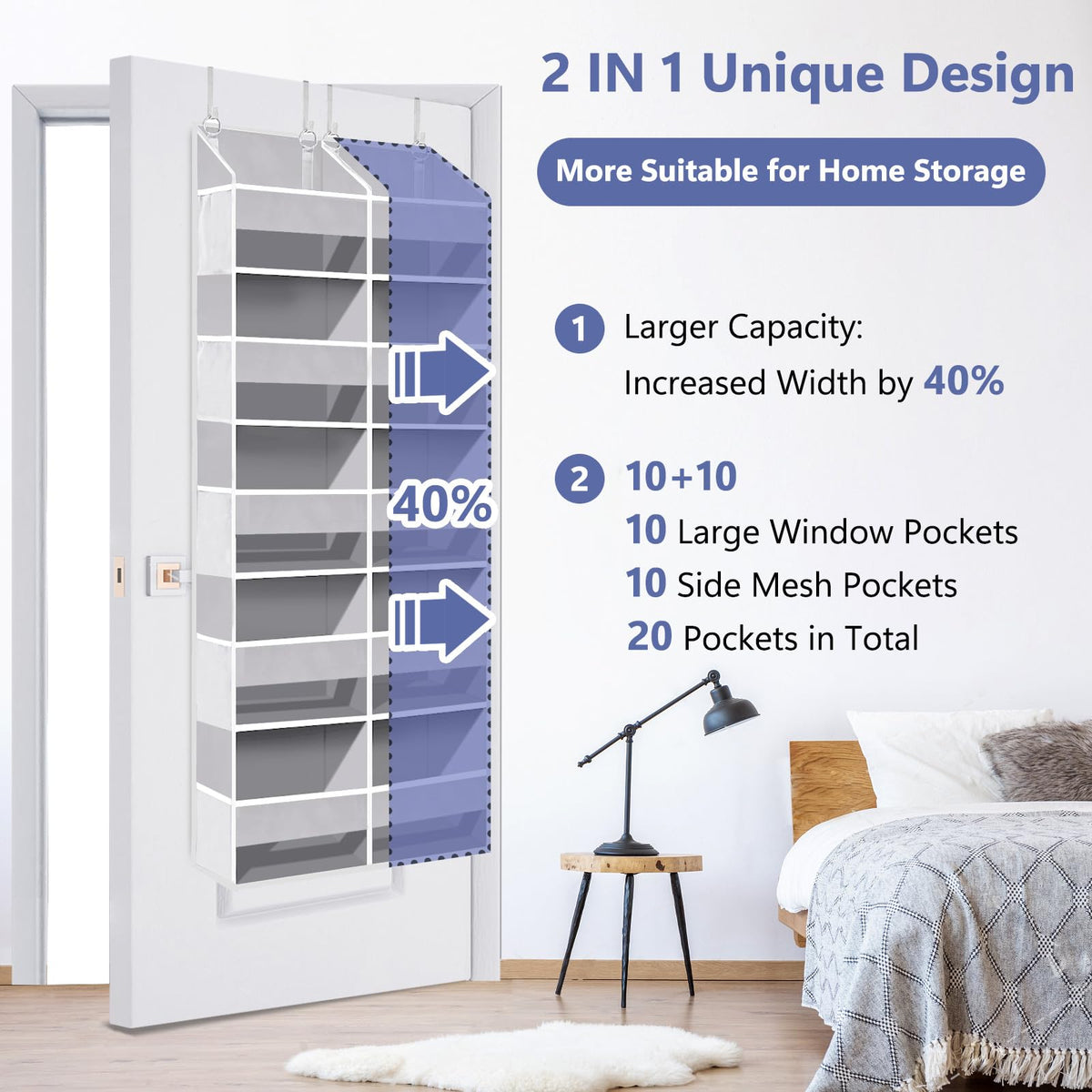 UVIAHOMI heavy-duty door hooks fit most doors without interference.