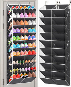 UVIAHOMI over-the-door organizer in a 10-tier setup for easy shoe access.