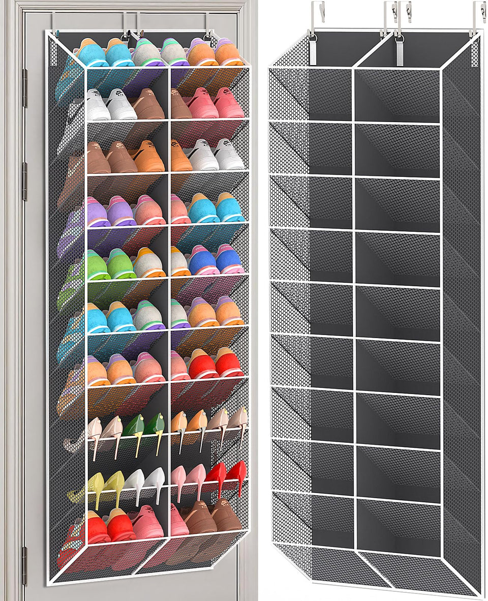 UVIAHOMI over-door shoe organizer in full view, space-saving solution for busy families.