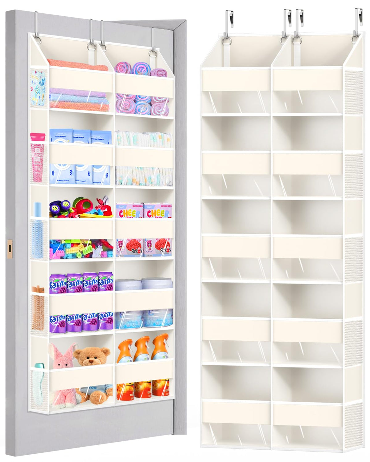 UVIAHOMI five-tier over-the-door organizer helps organize toys.