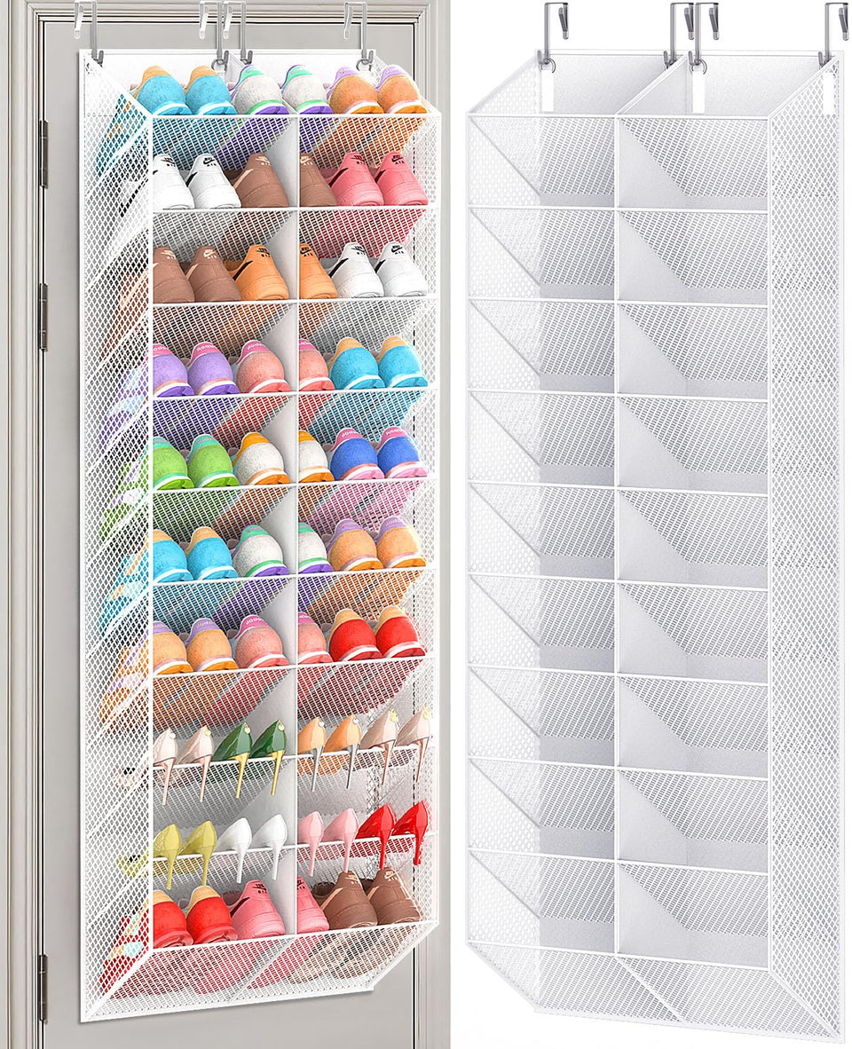 UVIAHOMI over-the-door organizer with 10 tiers providing spacious footwear storage