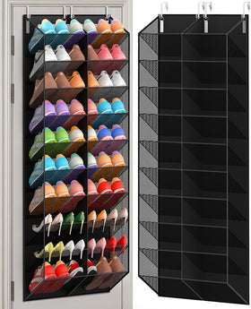 UVIAHOMI over-the-door shoe organizer front view with ample storage for sneakers and boots