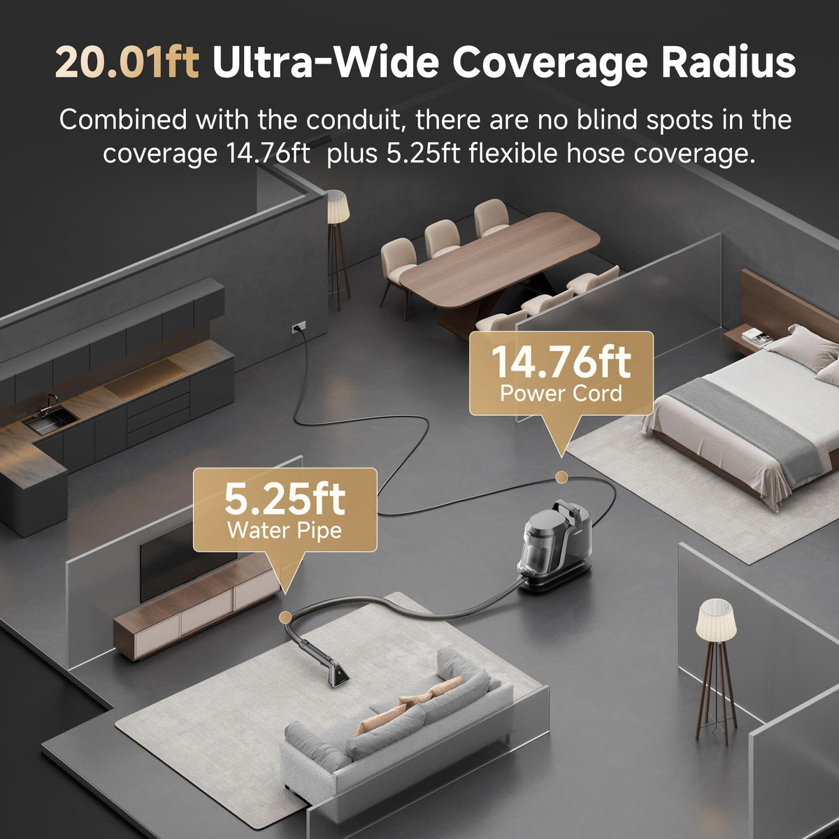 Uwant compact storage design keeps the unit tidy after use