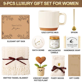 Uwingess ceramic mug with gold spoon for cozy mornings and comforting sips.