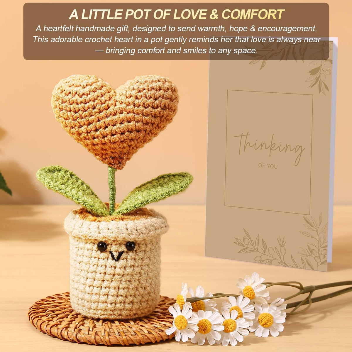 Uwingess Get Well Basket kraft gift box—ready-to-gift packaging with dried flowers.