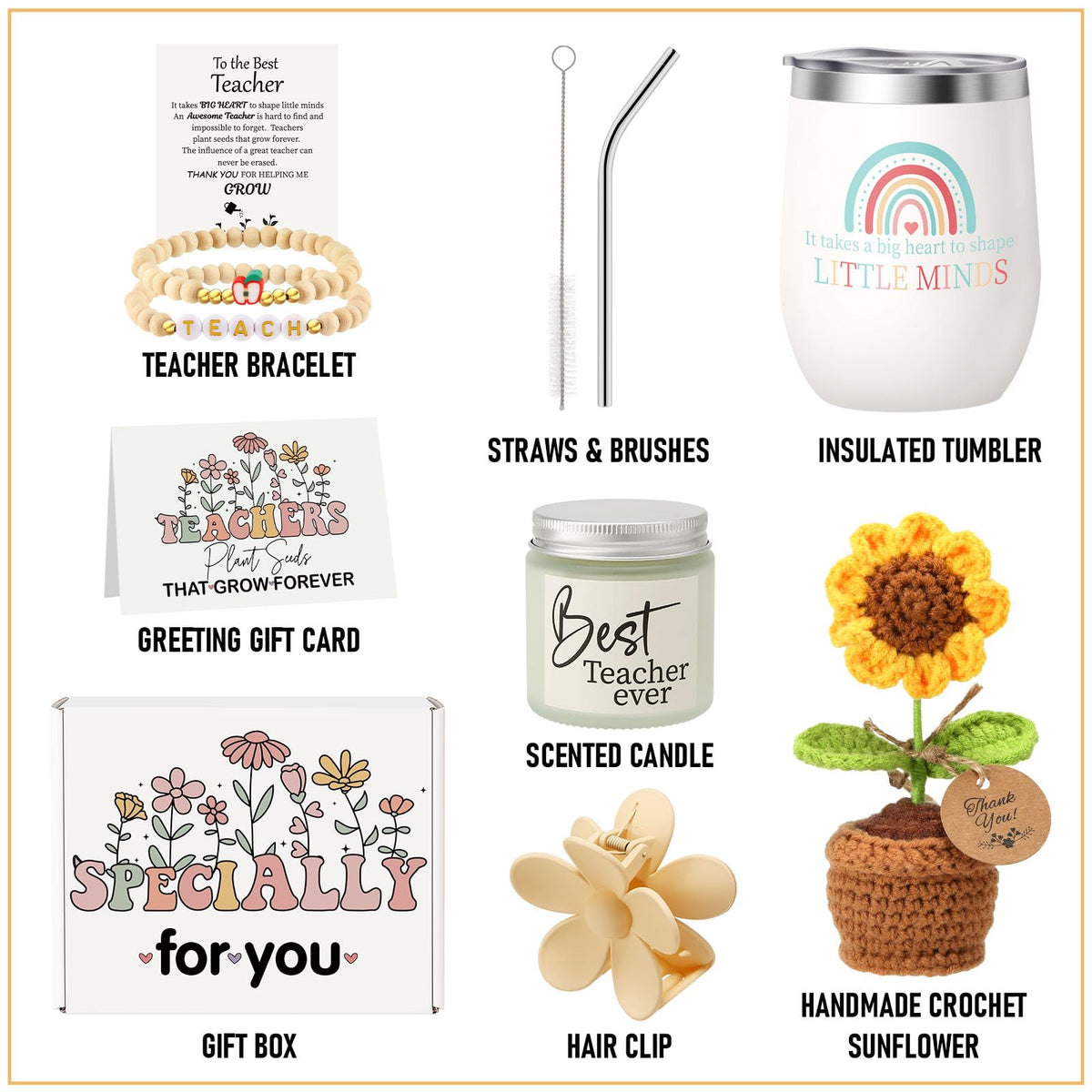 Uwingess crochet sunflower keepsake brightens desks and classrooms