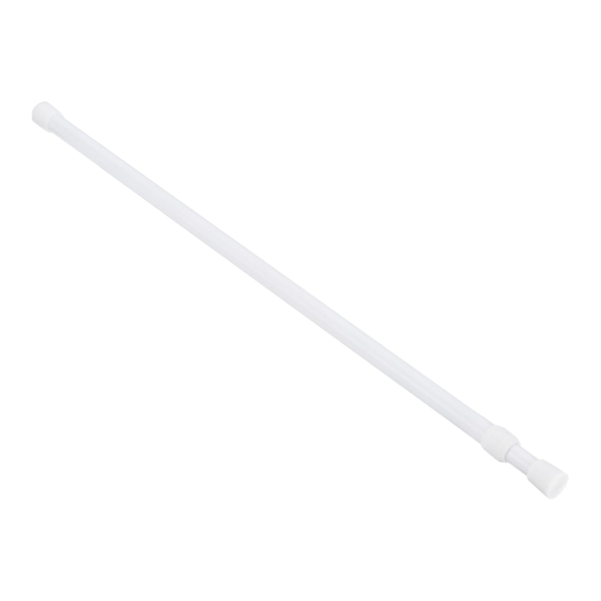 uxcell tension curtain rod extendable for 39–75 inches, no drilling required.