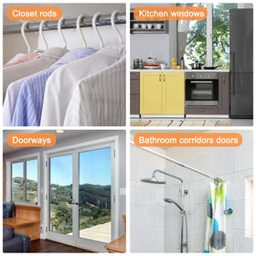 uxcell tension rod offers reliable, no-drill installation for portable spaces.