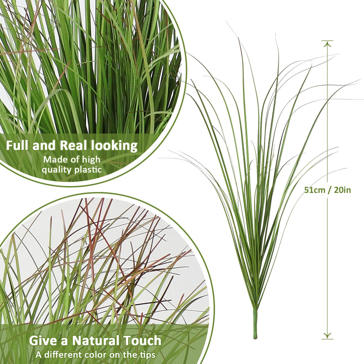 UXORSN Fake grass stems vivid appearance — realistic look with easy placement.
