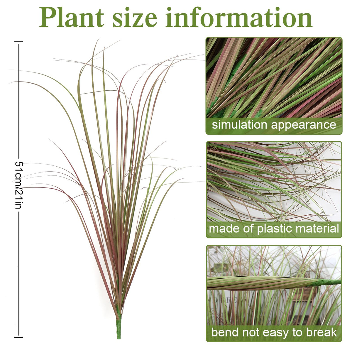 UXORSN wheat grass stems with vivid, realistic look for versatile decor.