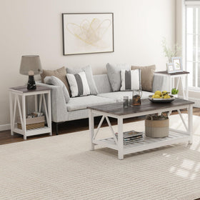 UYIHOME versatile end table works in living room or porch.