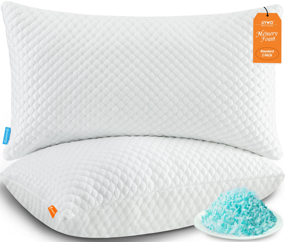 UYWO cooling pillow with zipper loft adjustment for customizable neck support