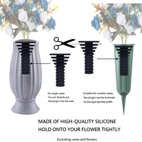 UYX fixed vase insert side angle for durable, wind-resistant memorial displays