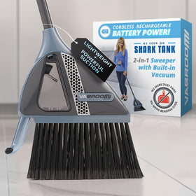 VaBroom 2-in-1 cordless sweeper for quick debris pickup on hardwood floors.