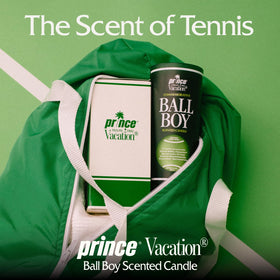 Vacation Ball Boy tennis candle wax close-up highlighting quality wax