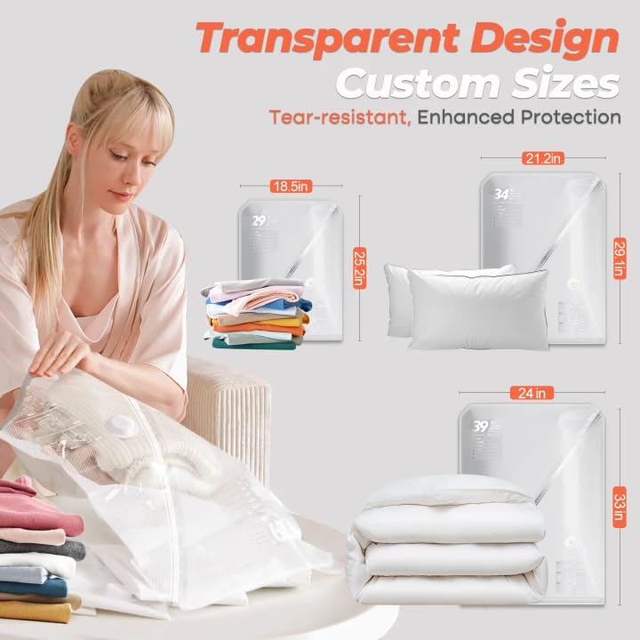 Vacbird 29-inch compression bag ready for compact sweater storage.