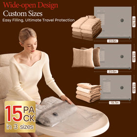 Vacbird carry-on size bags ready for compact packing in your luggage.