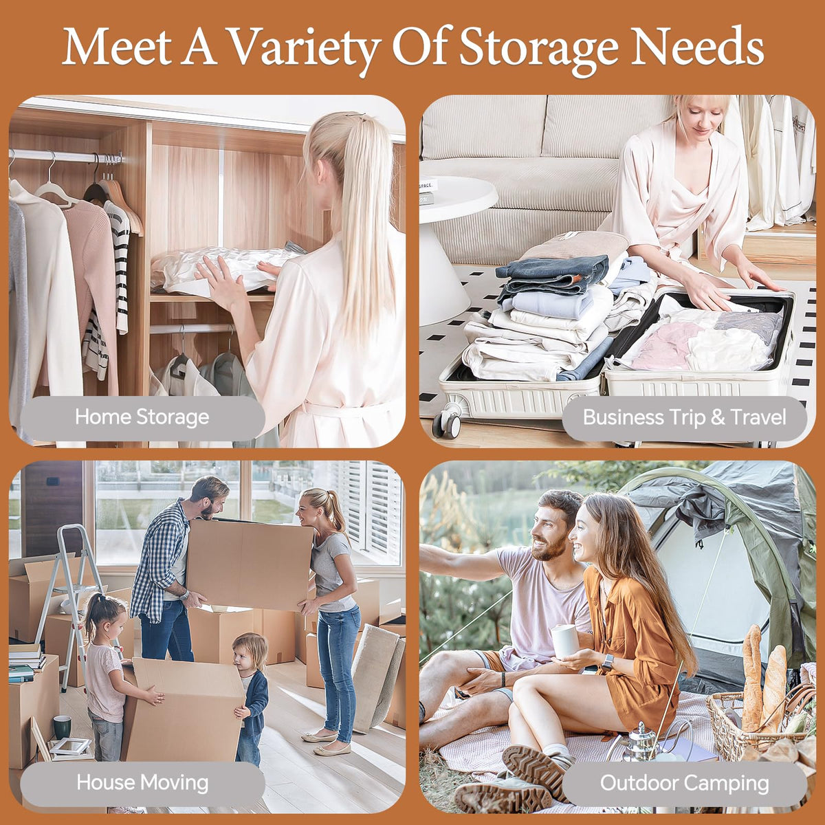 Vacbird compact bags optimize closets and under-bed storage.