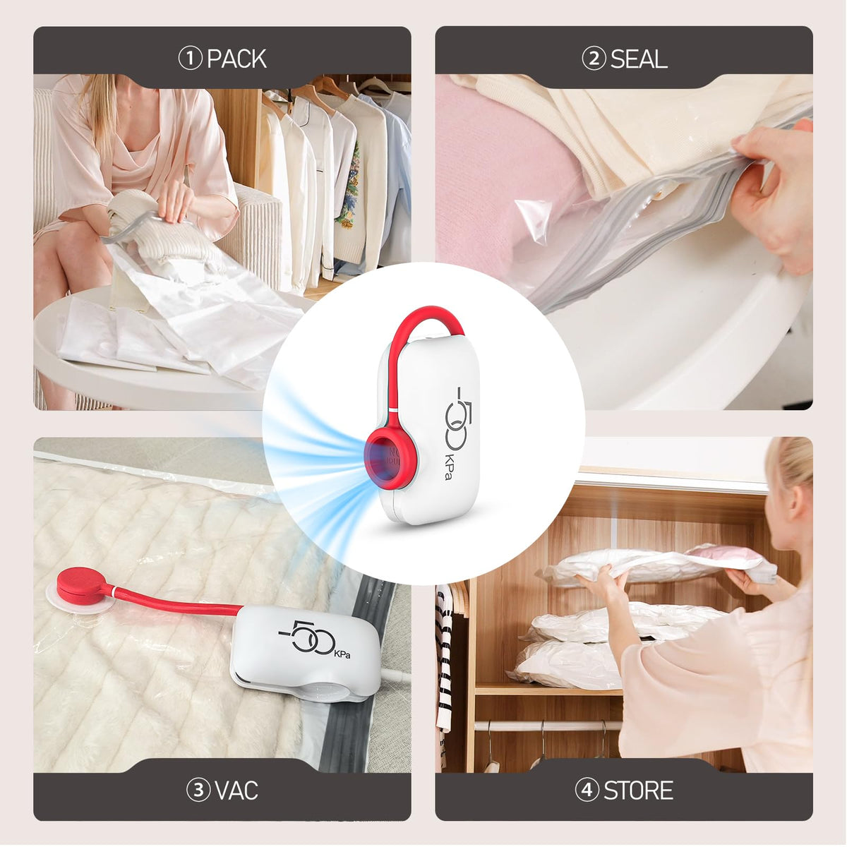 Vacbird durable PA+PE material close-up illustrating wear-resistant, reusable construction
