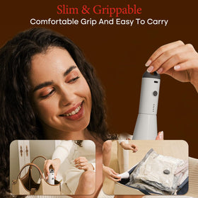 Vacbird ergonomic pump design fits comfortably in hand.