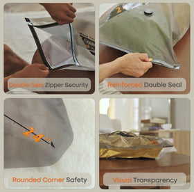 Vacbird bag set in suitcases maximizes space for vacation packing.
