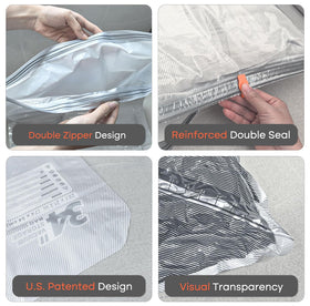 Vacbird space-saving packing demonstrates 3x space reduction.