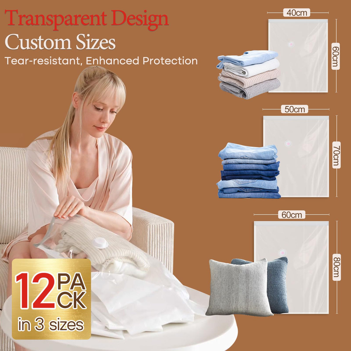 Vacbird tear-resistant material ensures durable, reusable storage.