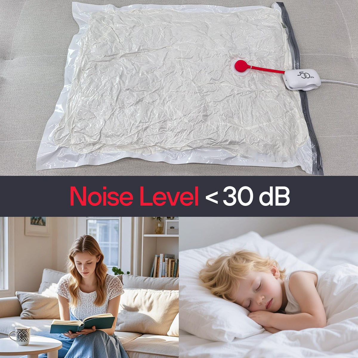 Vacbird transparent bag with visible contents enabling quick identification of items