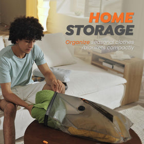 Vacbird 2-in-1 travel and home solution for packing efficiency.