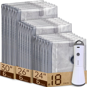 Vacbird travel vacuum bags set for compact packing and organized luggage.