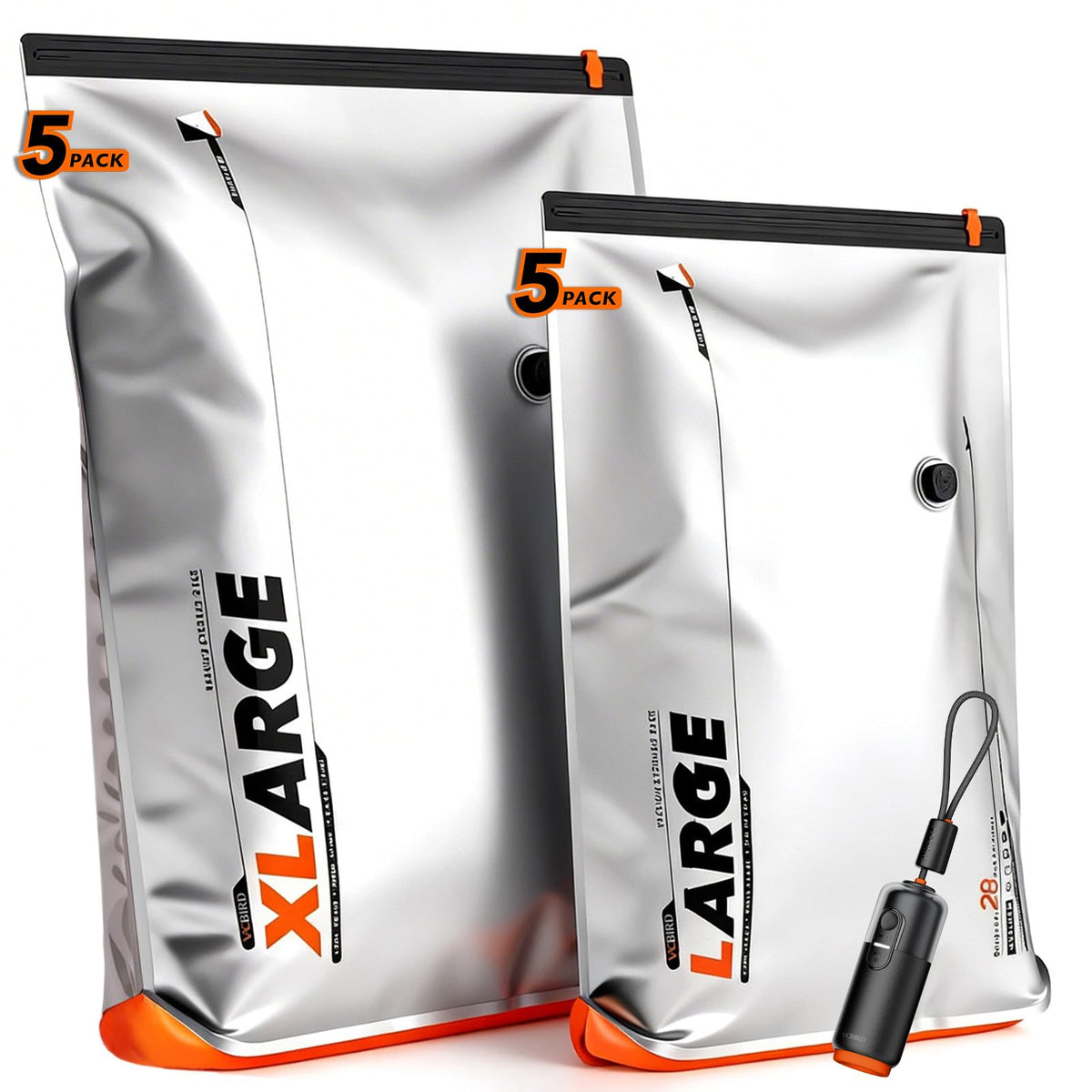 Vacbird VacEase Ultra large bag for bulky clothes maximizing closet space