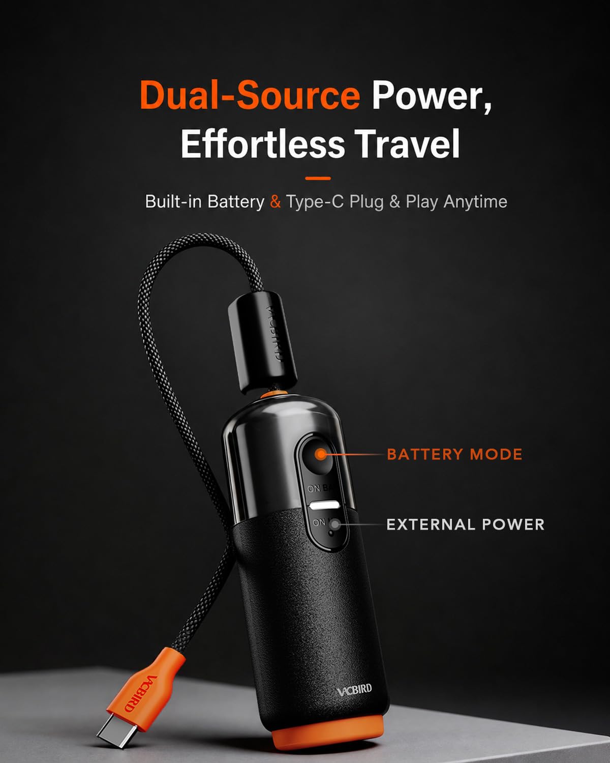 Vacbird VacEase Ultra pump cordless for on-the-go packing.