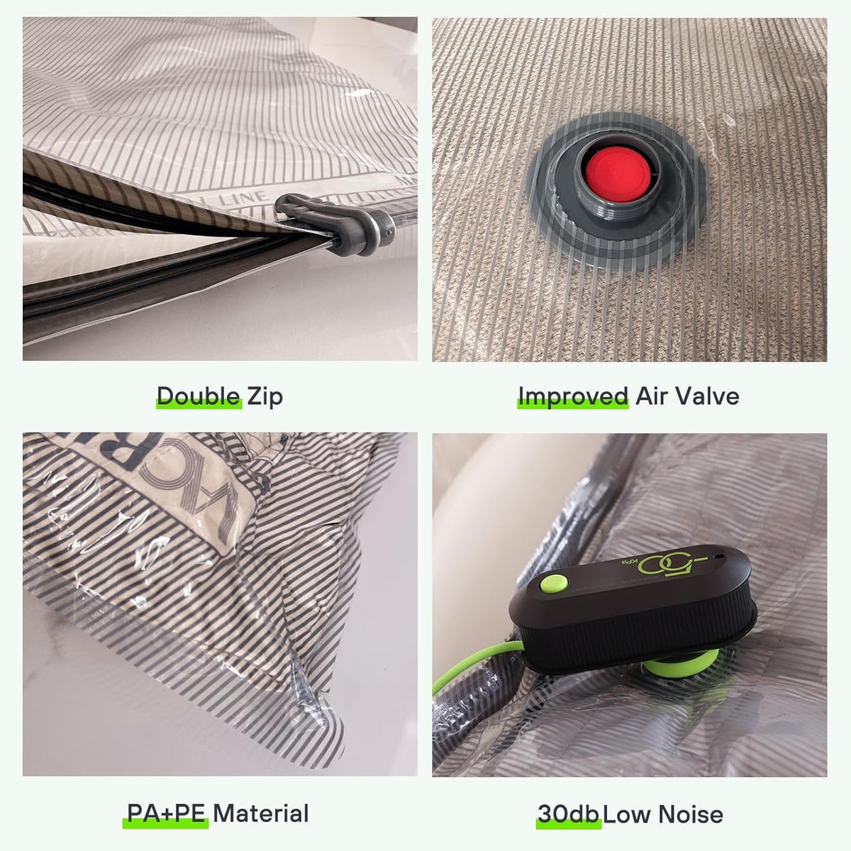 Vacbird travel bags in use during a packing demo for compact luggage
