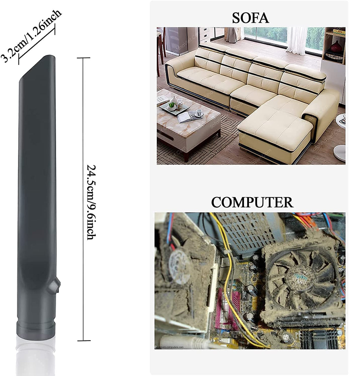 Vacext dryer lint removal action demonstrates effective cleaning reach