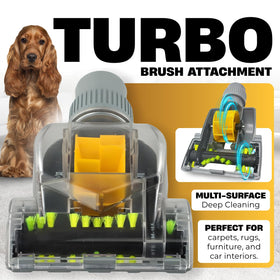 VACEXT dust attachments set enables versatile vacuuming tasks.