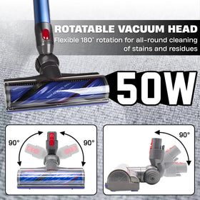VACEXT hard-floor attachment cleans wood and tile surfaces efficiently