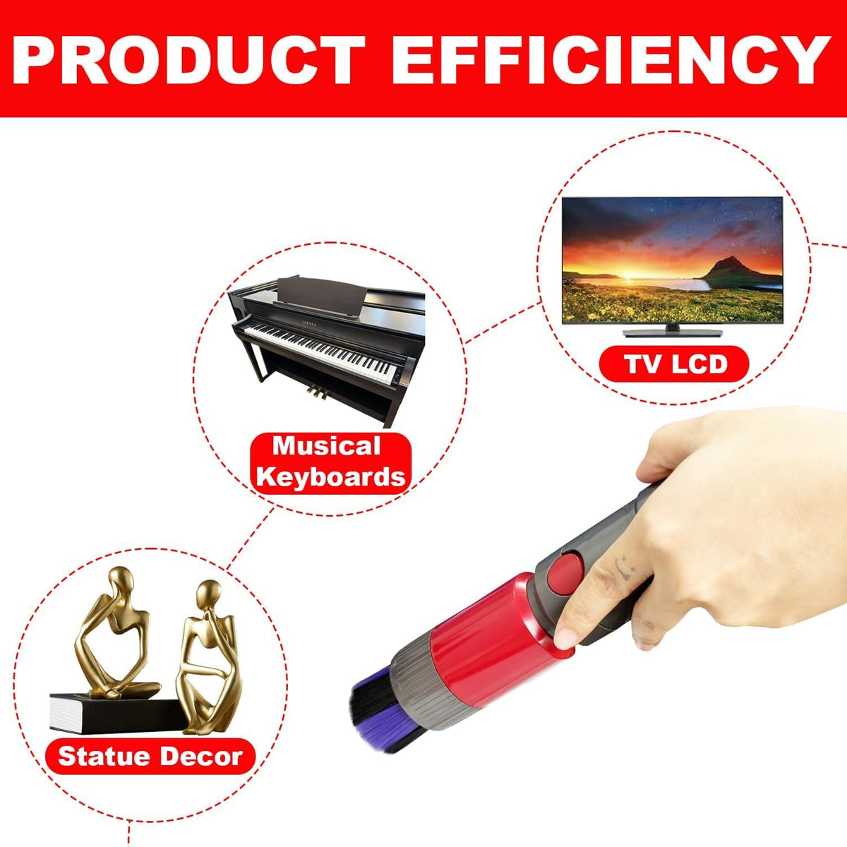 VACEXT Stubborn brush tackles pet hair and stubborn dirt