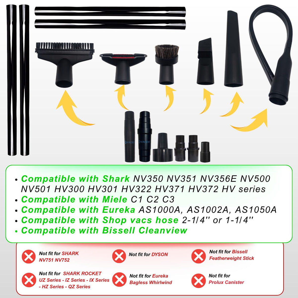 VACEXT horsehair dust brush for delicate surfaces