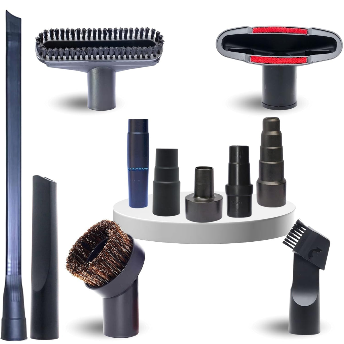 VACEXT horsehair dust brush for delicate surfaces and upholstery dusting.