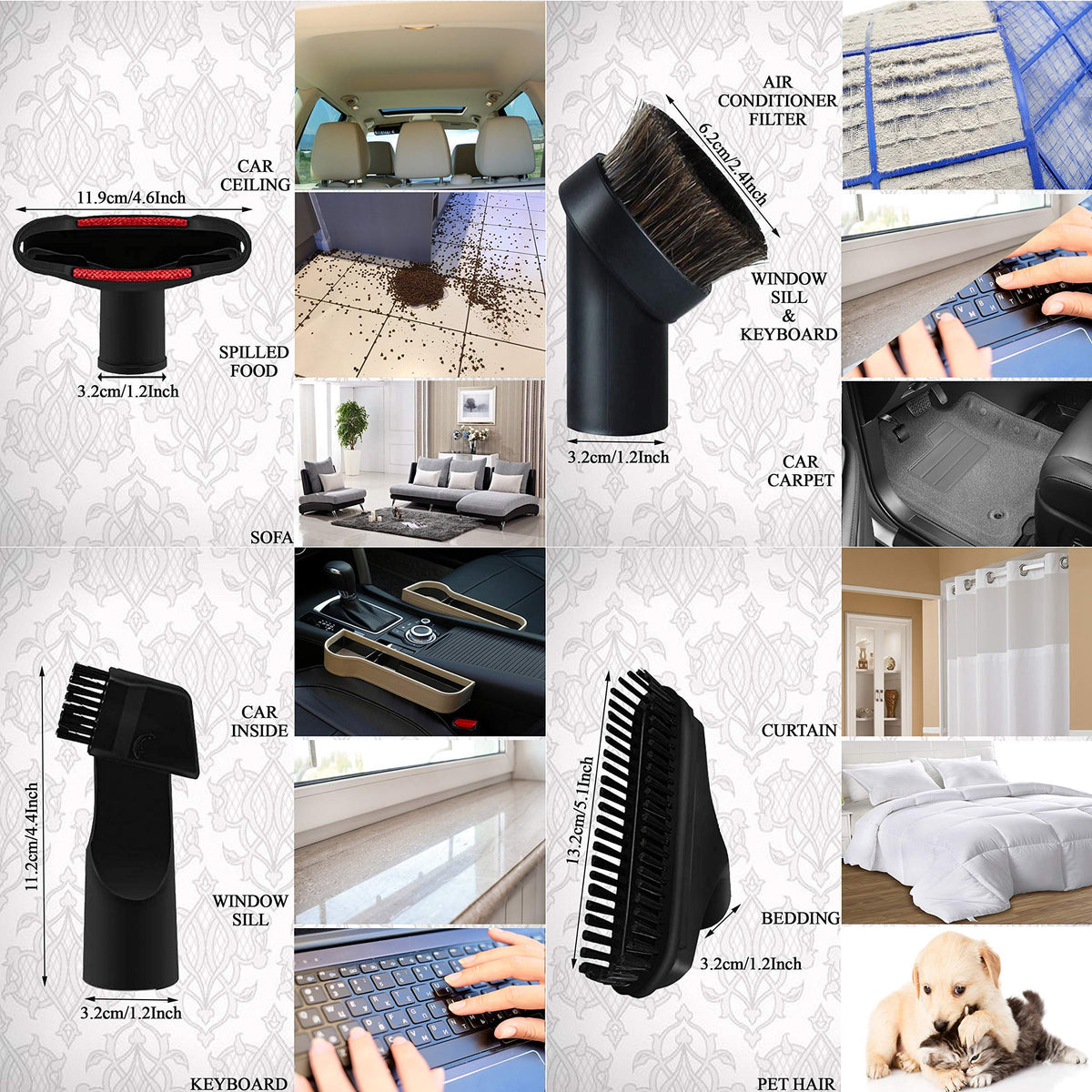 VACEXT Kenmore/Bissell adapter kit broadens compatibility.