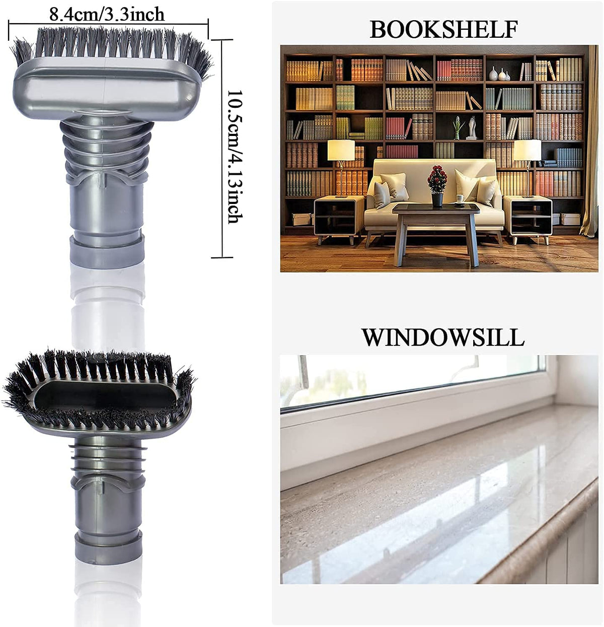 Vacext mattress brush designed to lift dust from bedding