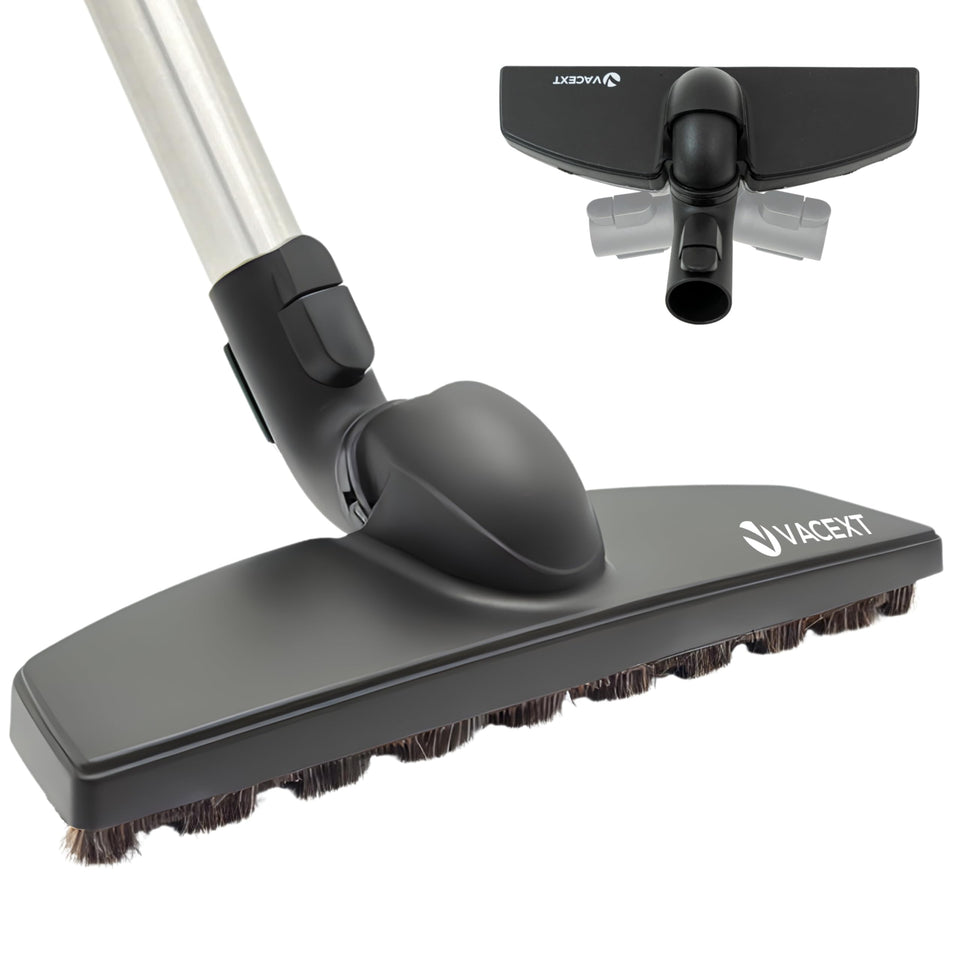 VACEXT Miele hardwood brush head 12in cleans wood floors while protecting delicate finishes.