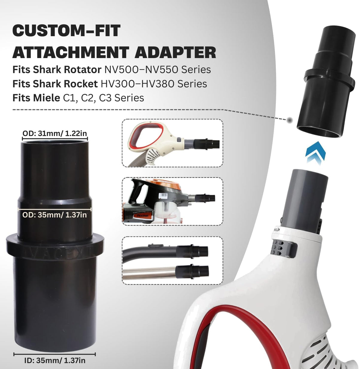 VACEXT pet hair removal on upholstery using soft horsehair fibers